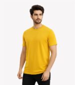Mustard Round Neck T-Shirt - Image 2